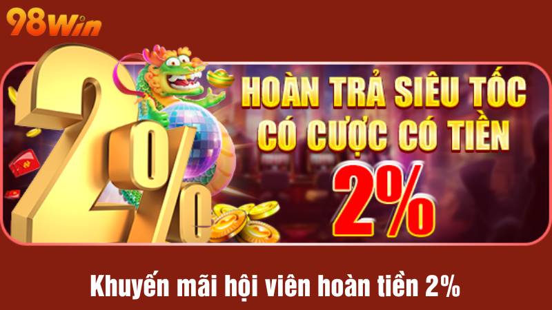 Khuyến mãi hội viên hoàn tiền 2% 